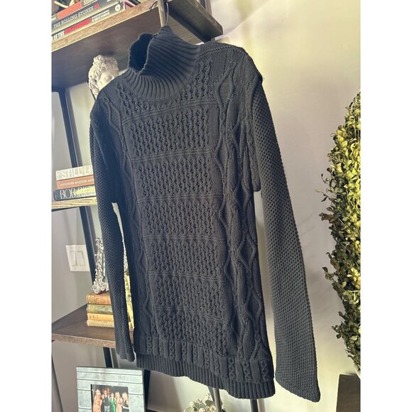 RTA Addison Turtleneck Knit Sweater Black Womens Size Small - Picture 4 of 8